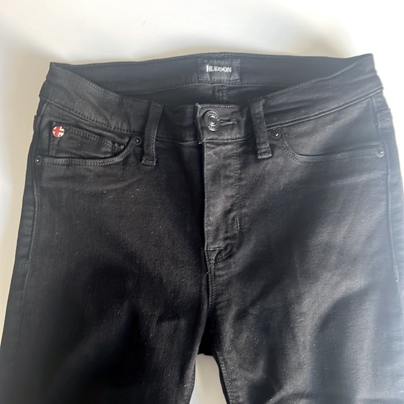 HUDSON NICO MIDRISE BLACK SKINNY JEANS *size 25 - Picture 2 of 4